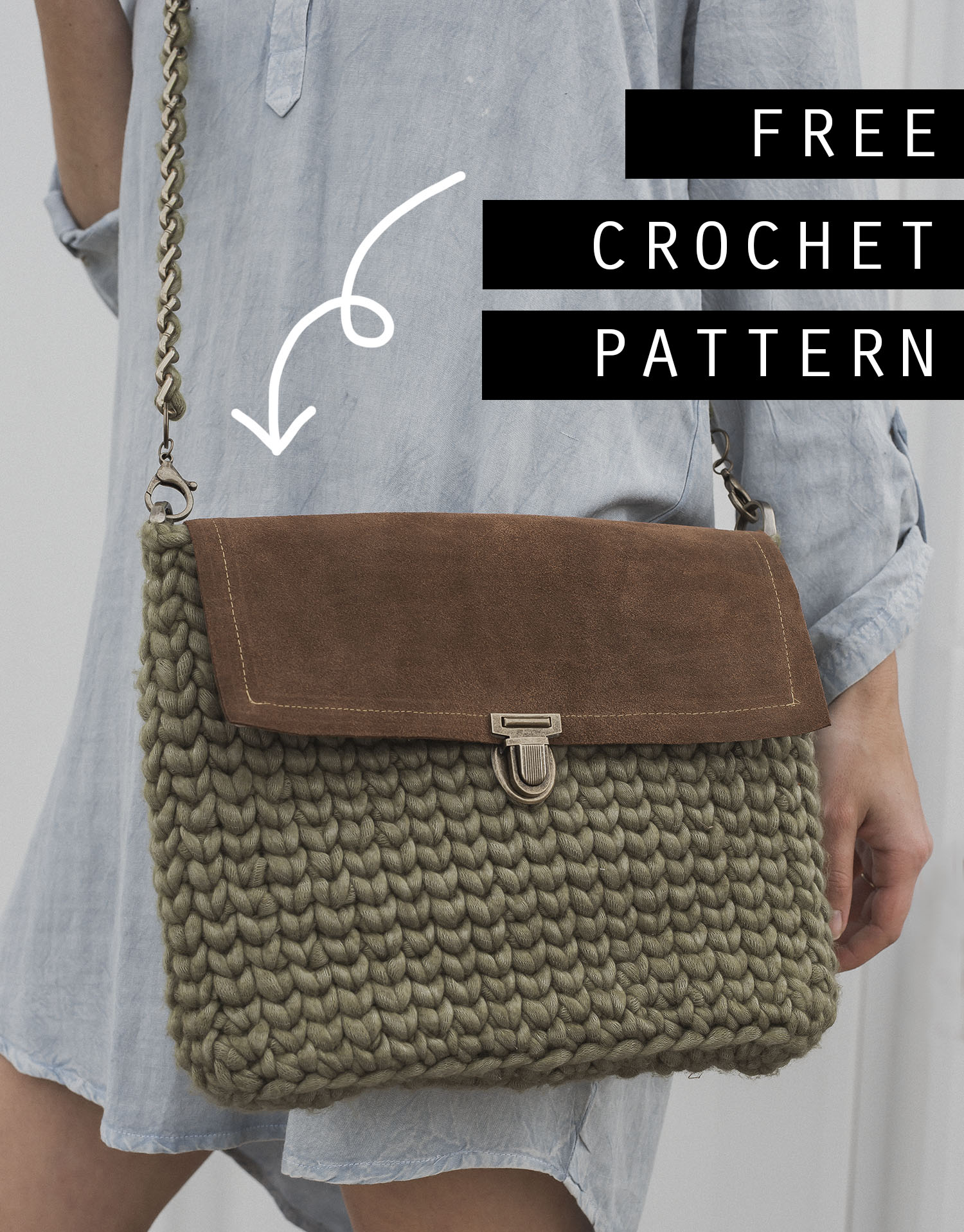 Crochet Crossbody Purse, Modern Crochet Bag, Shoulder Bag, Womens