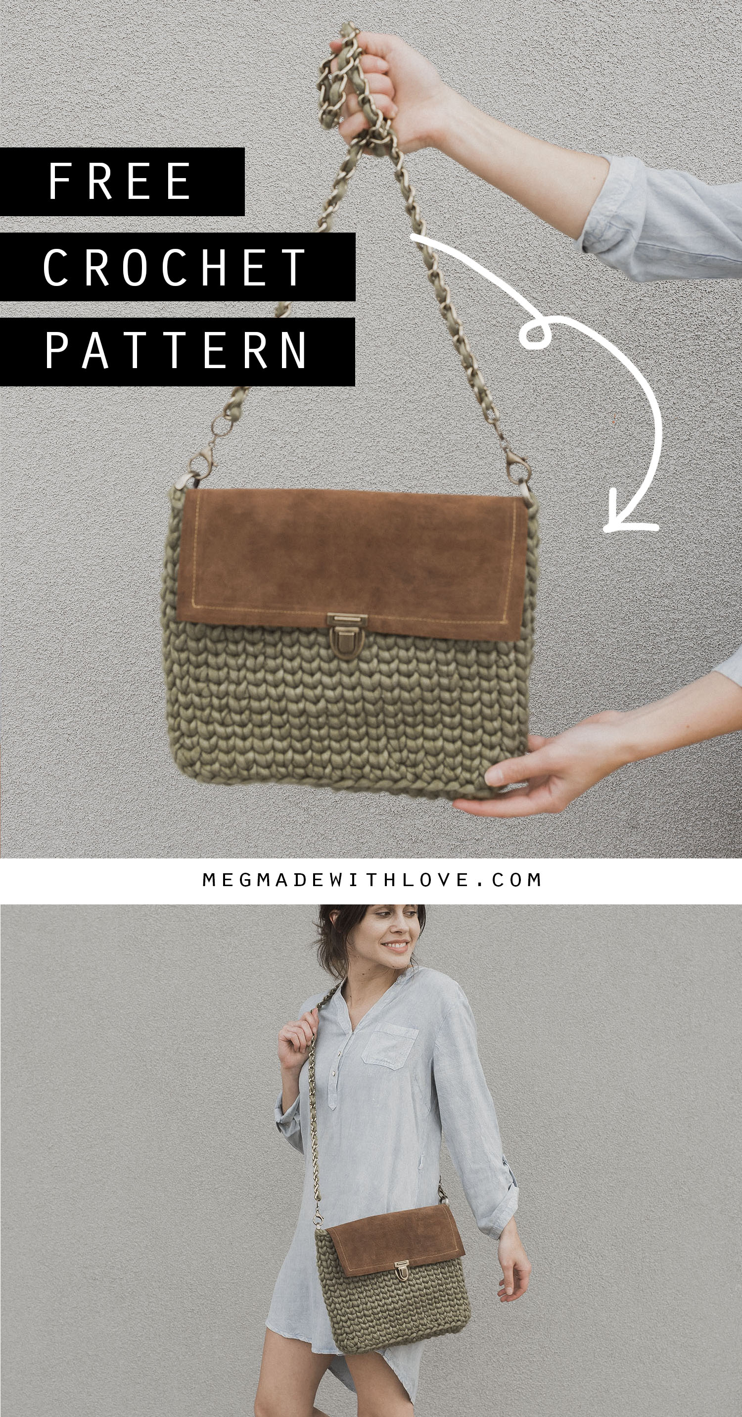 Crochet Cross-Body Bag - Free Crochet Pattern — Megmade with Love