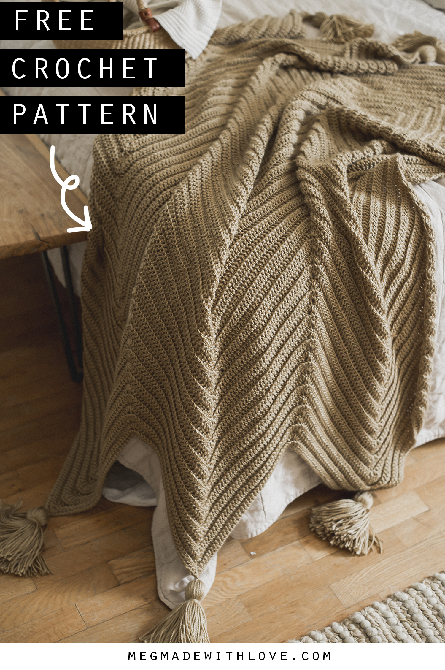 Grande Chevron Blanket Free Crochet Pattern Megmade With Love