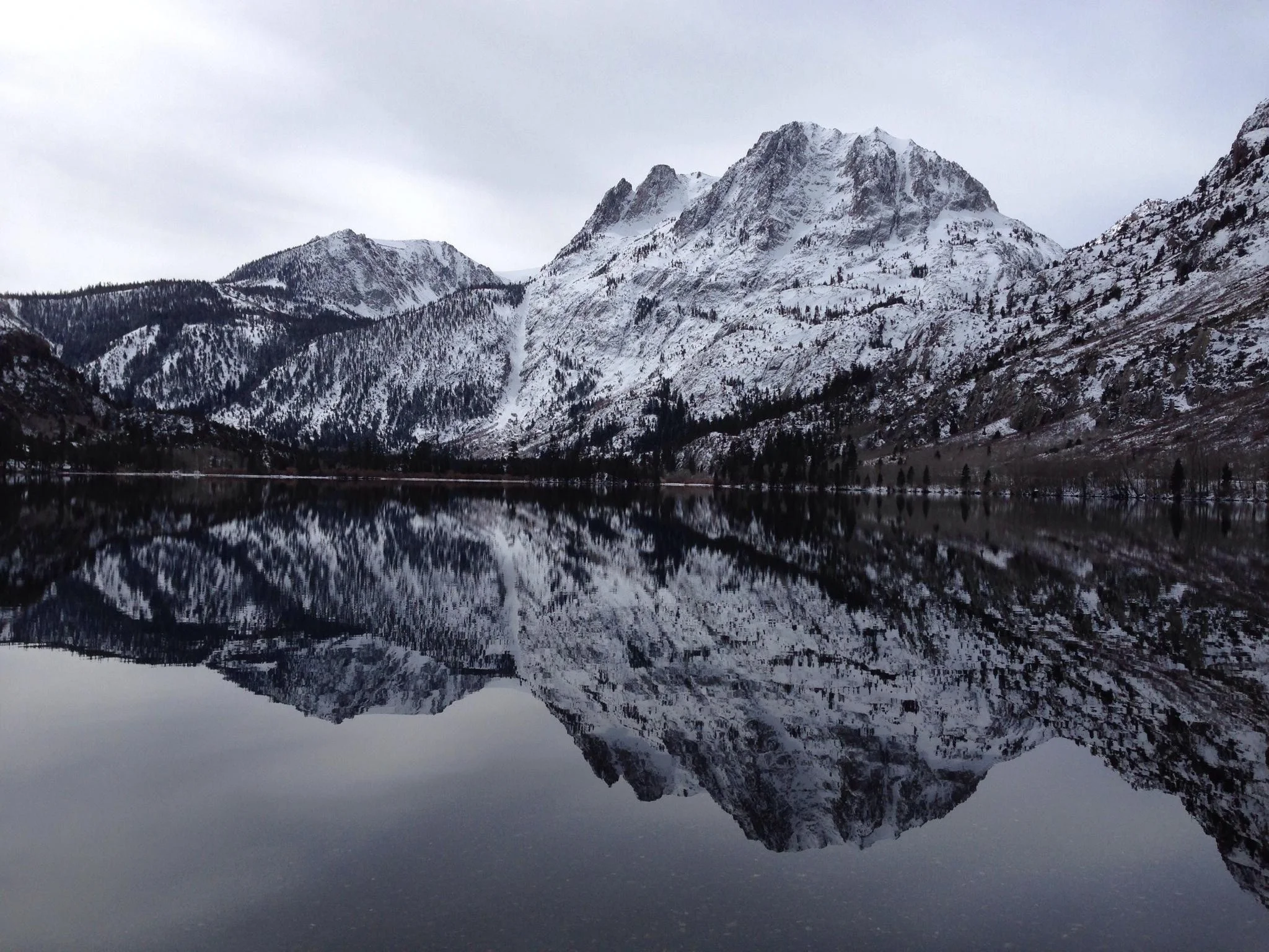 Silver Lake lies beneath Carson Peak