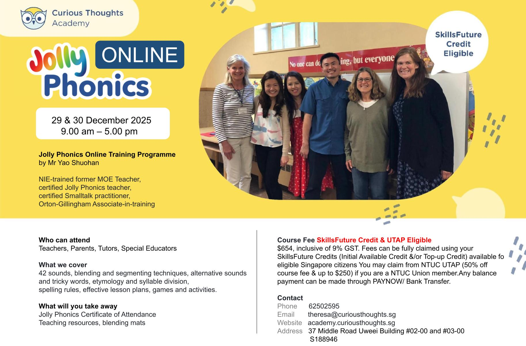 Jolly Phonics Training (ONLINE) Programme  (with blending mat) 