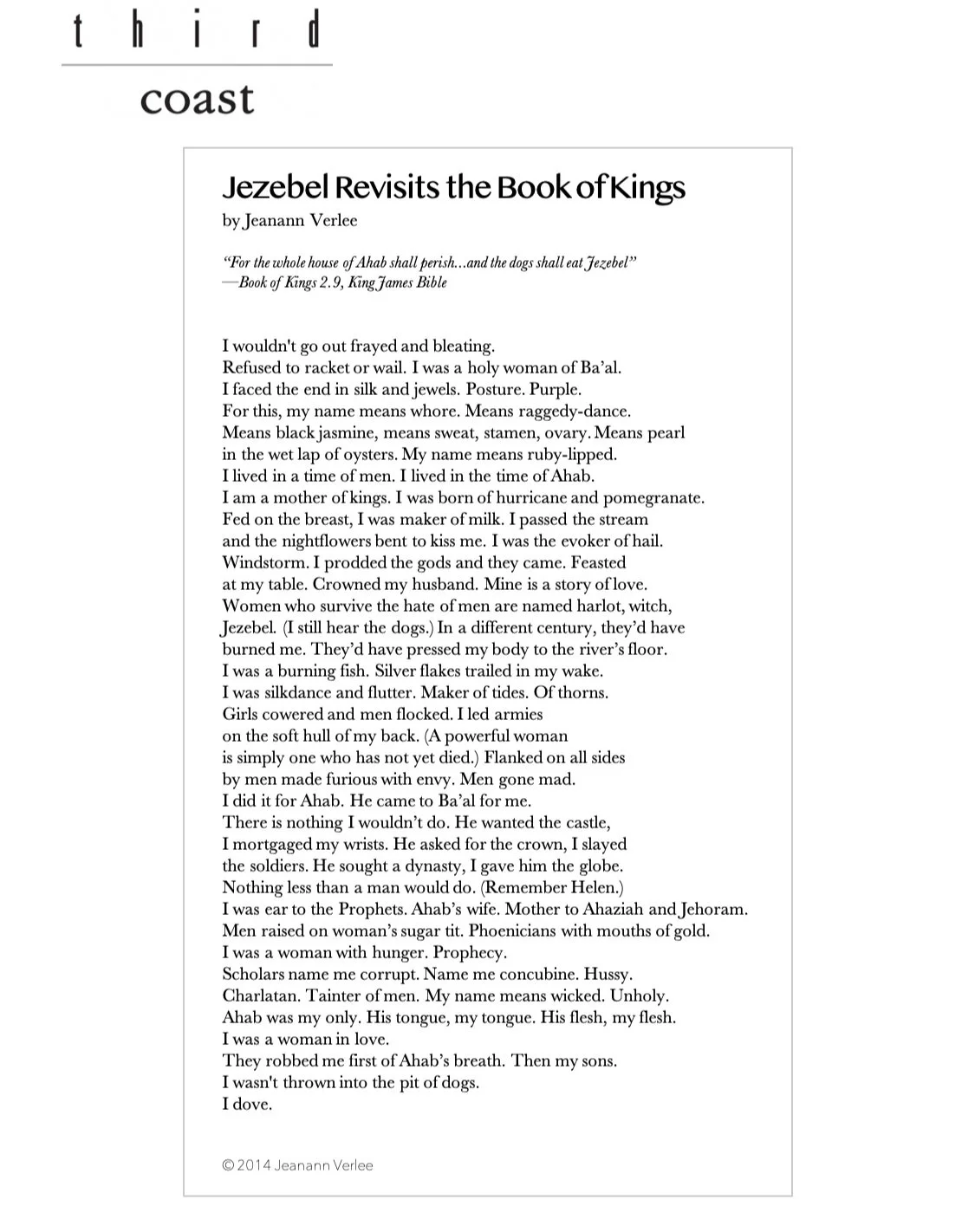 REPRINTS Jeanann Verlee