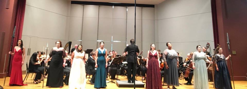  Amy Kuckelman (soprano), Lindsay Kate Brown (mezzo soprano), Janani Sridhar (soprano), Andrea Baker (soprano), Naomi Brigell (mezzo soprano), Olivia Thompson (mezzo soprano), Emily Triebold (mezzo soprano) and Courtney Elvira (mezzo soprano) perform