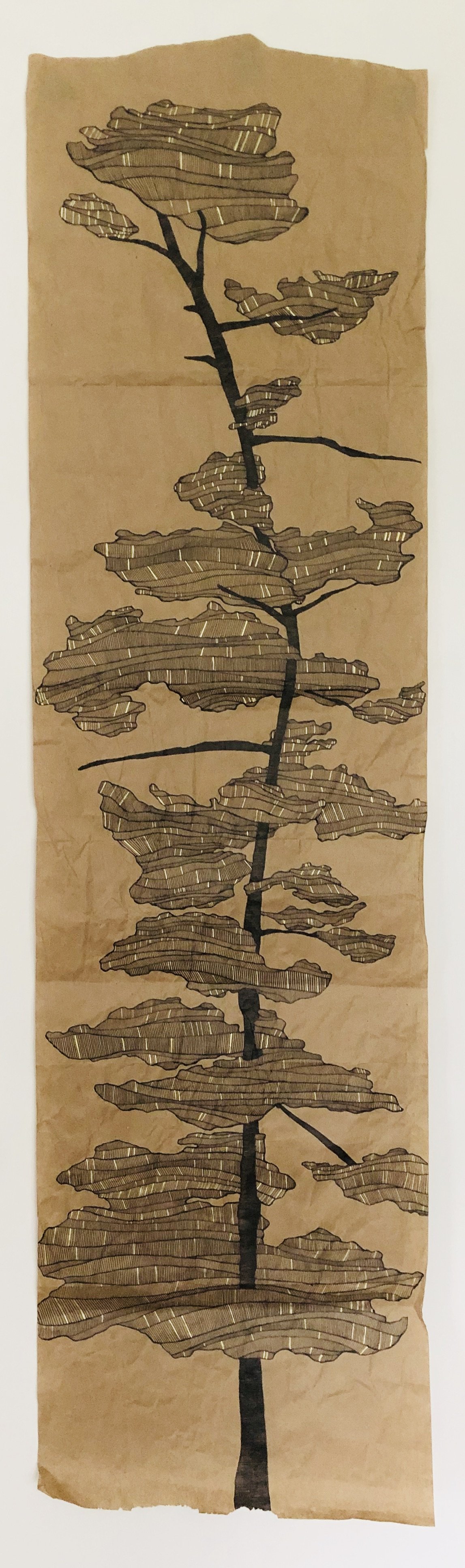 Frog Song Tree_4ftx1ft_Brown  Paper Series_Winn.jpg