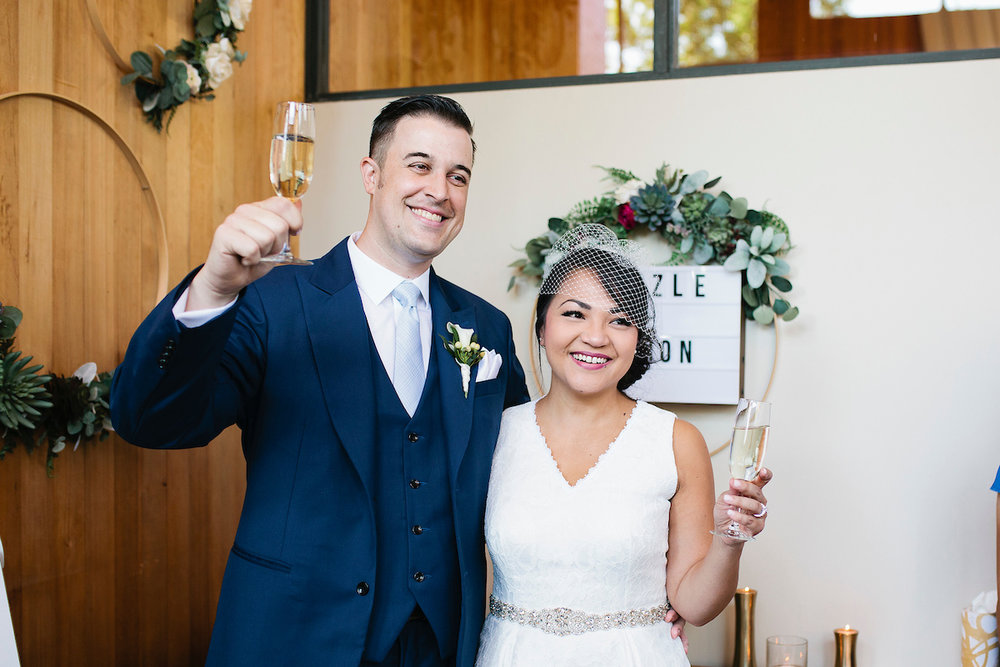 Couple with champagne