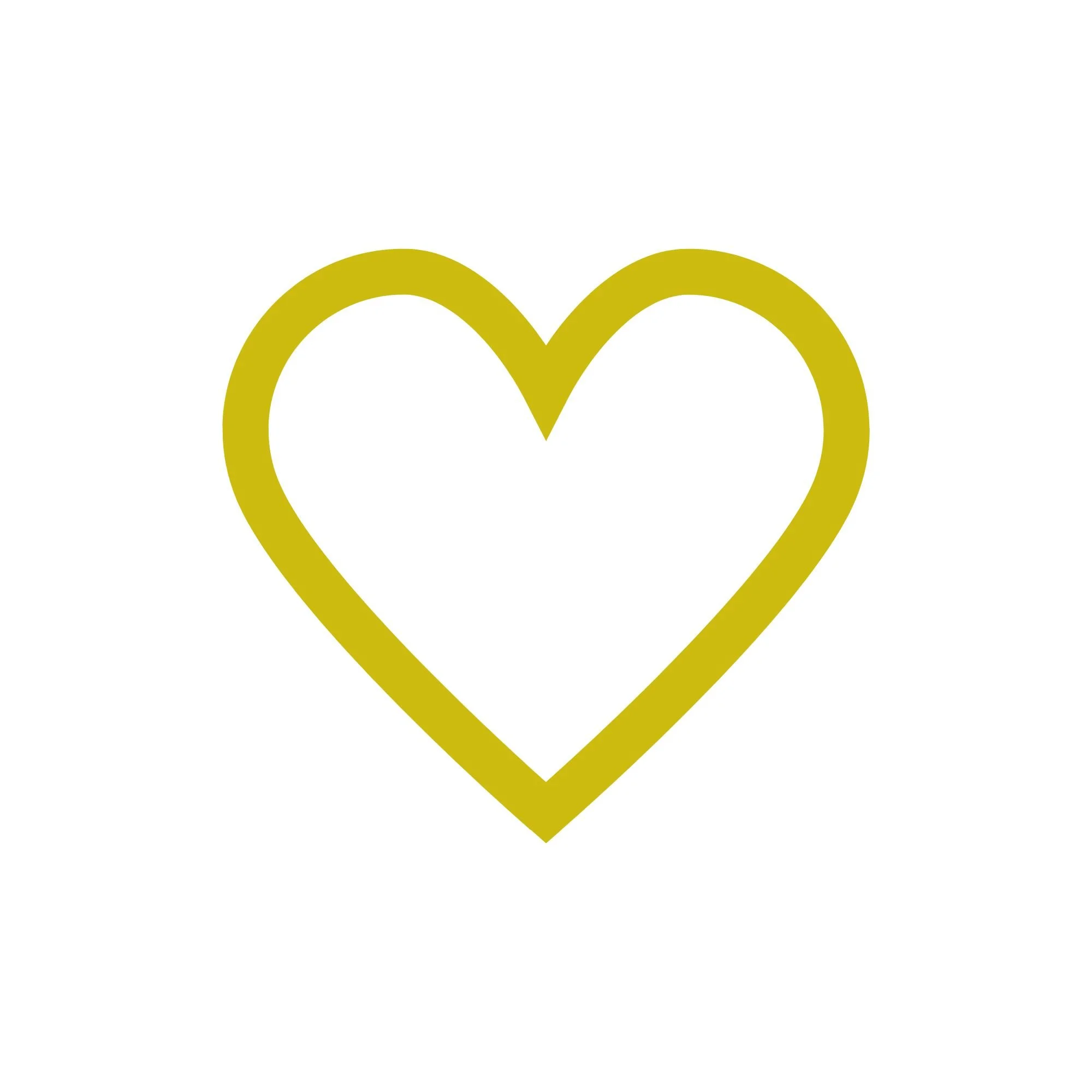 A golden heart-shaped outline.