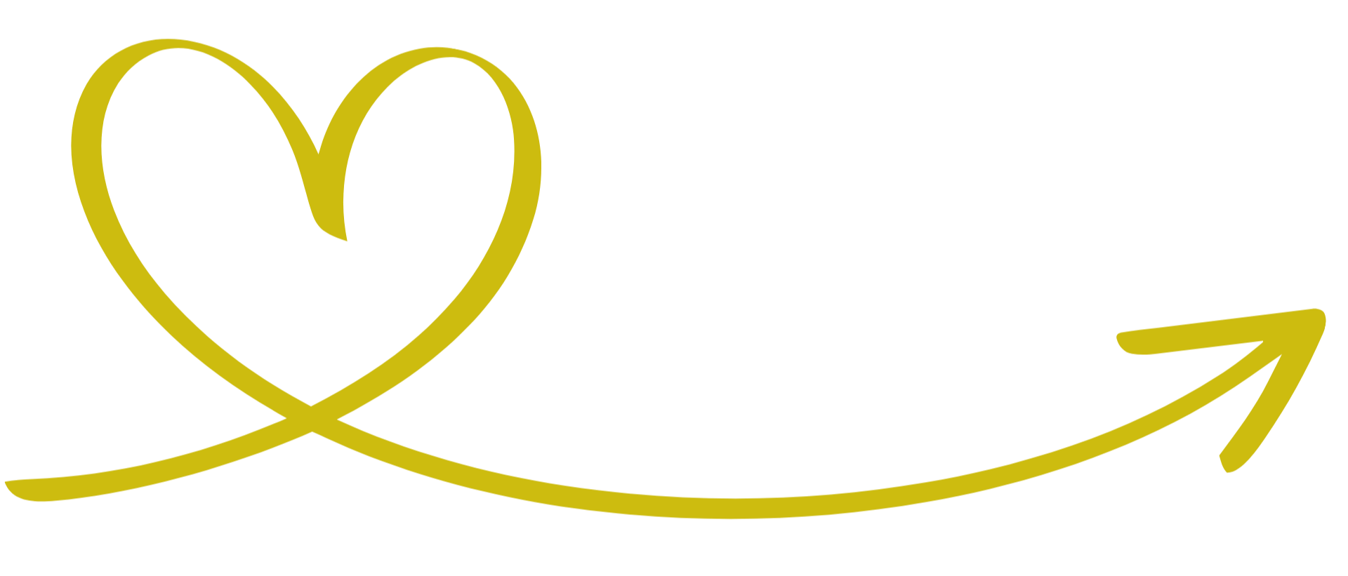 The phrase "Love You" written in black text with a yellow heart and an arrow.