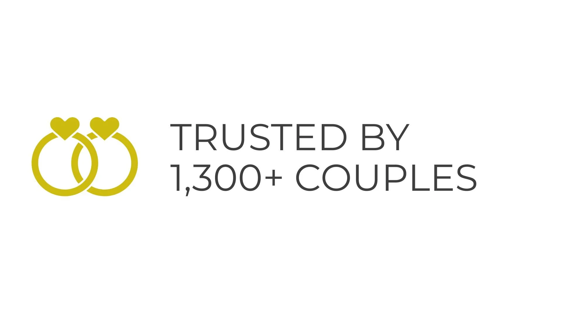 Trusted by 1,300+ couples