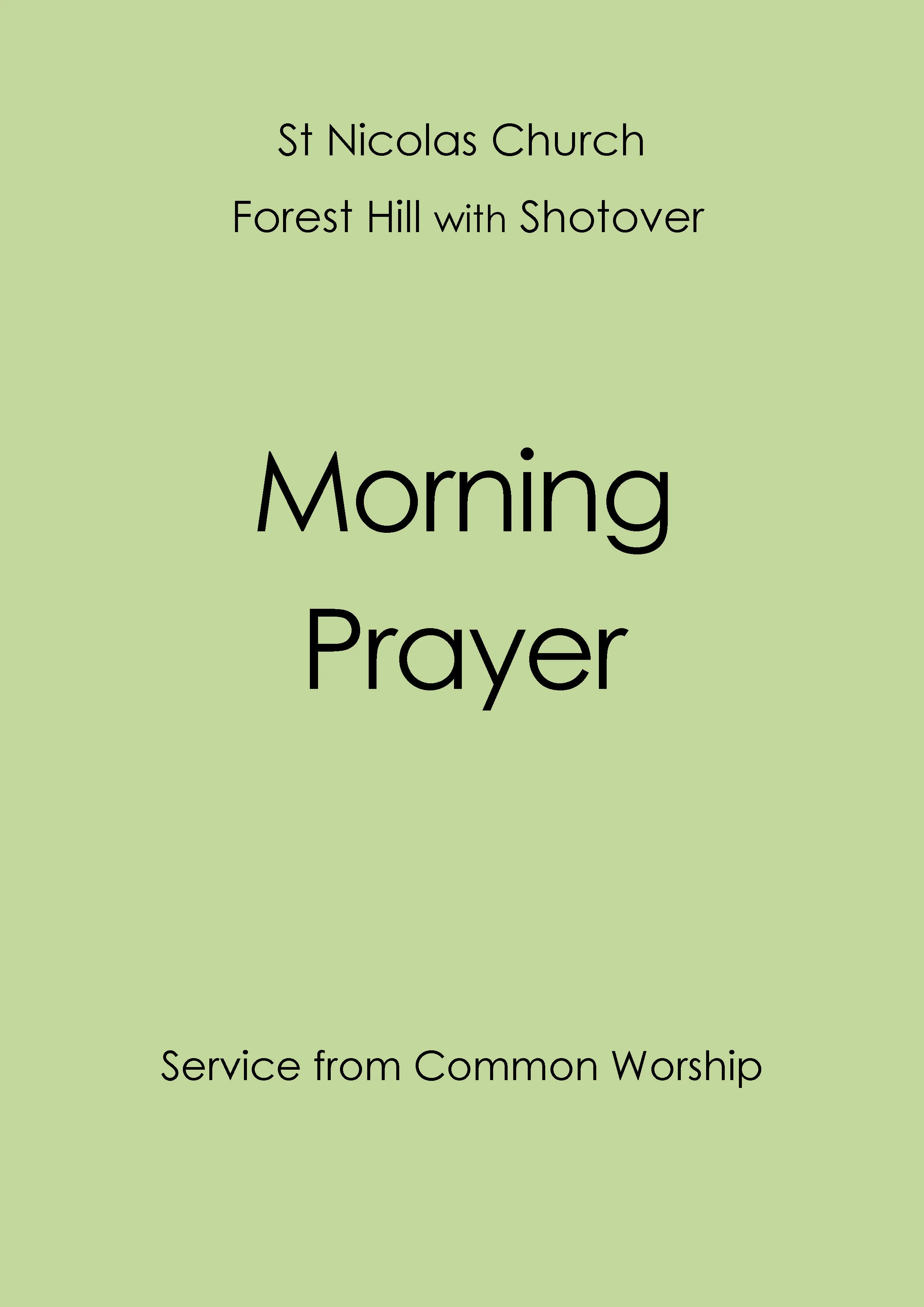Morning Prayer at St Nicolas, 11am