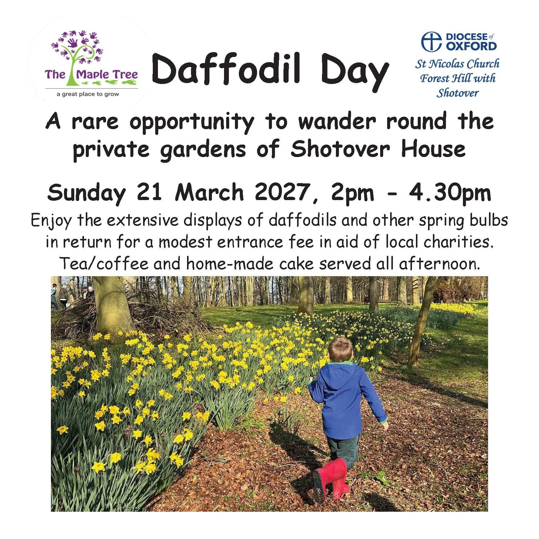 Daffodil Day 2027 at Shotover House, Sunday 21 March, 2pm - 4.30pm