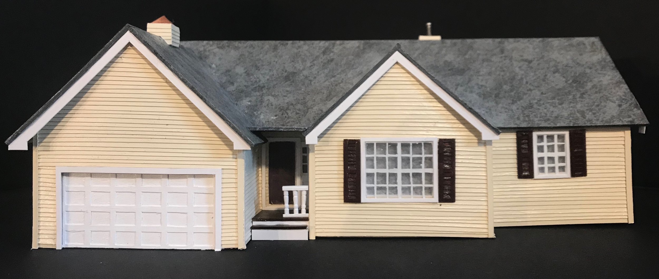 Made from scale lumber, bristol, and illustration board 1/4"=1'-0" scale