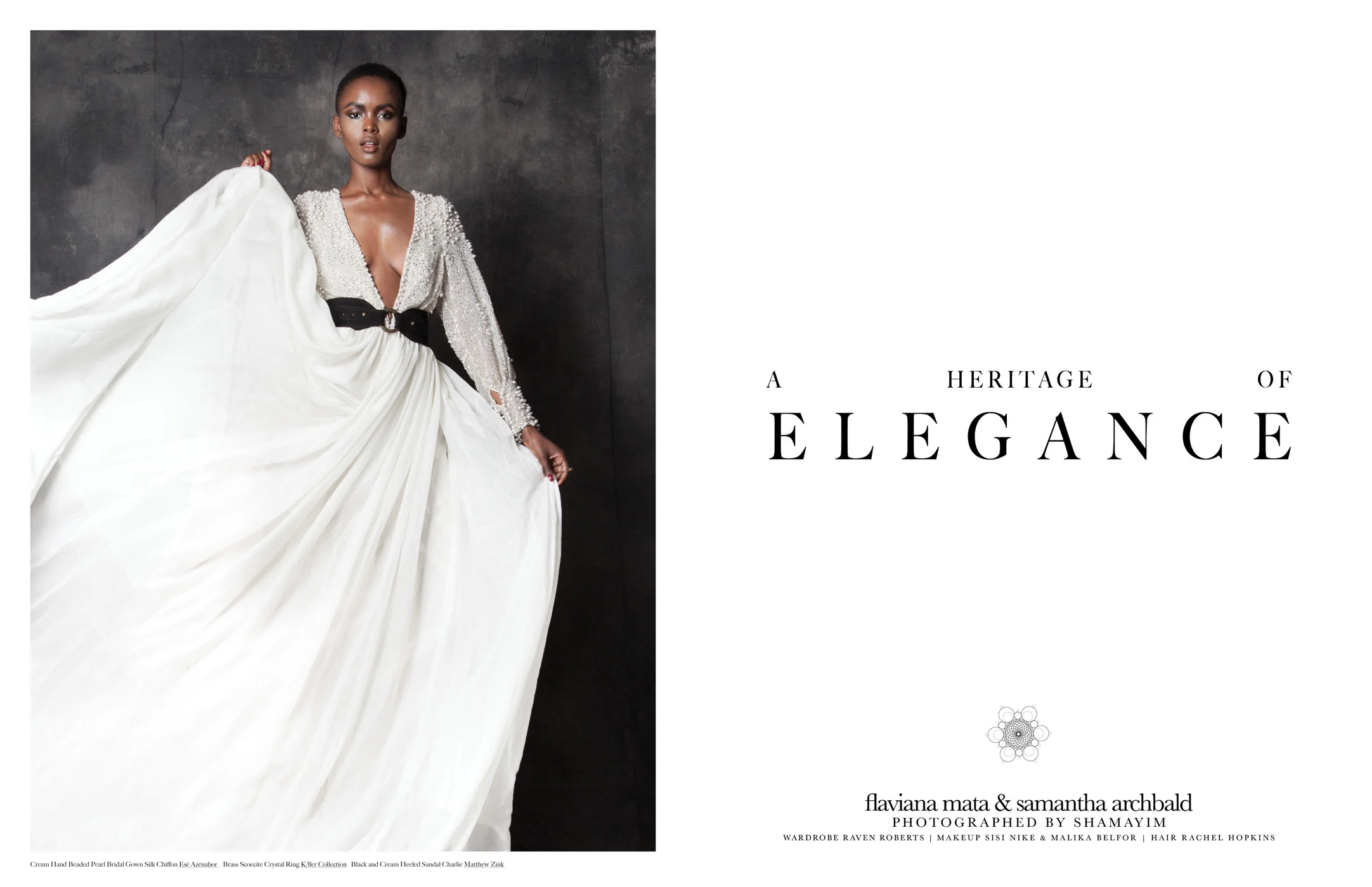 Flaviana Mata photographed by SHAMAYIM for the Shacaro Luxury Book