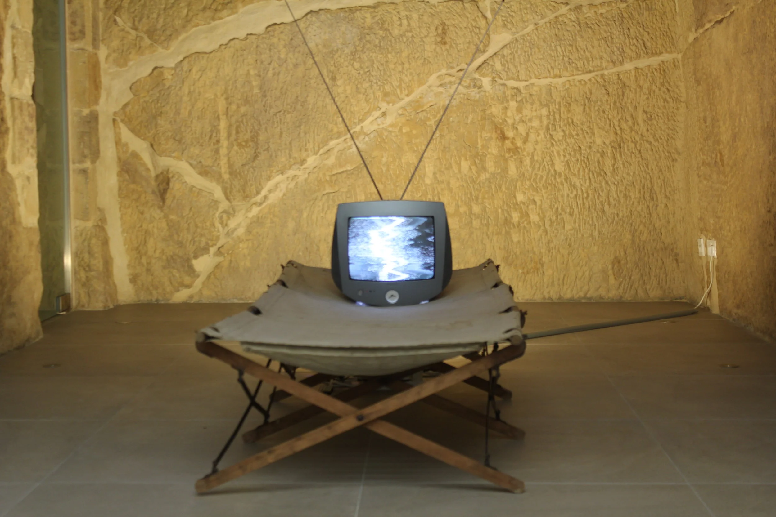 The Spectacle of Death (Through the Eyes of someone living) WW1 Field Hospital Camp Bed, Analog TV, Wireless Field Camera, Tuned Static (2018)