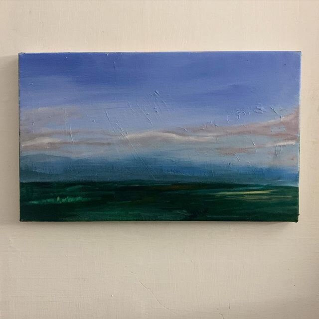 Pandemia scape #oilpainting #oiloncanvas #landscape #painting #sky #land #outside / #inside #studio #artistsoninstagram #artlovers #malta #dusk