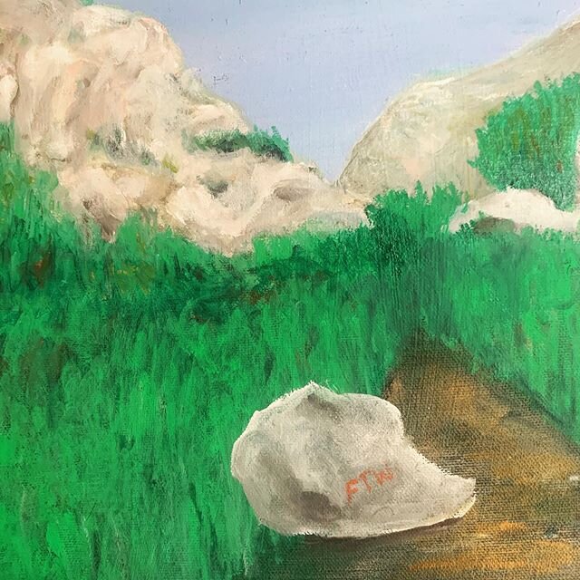 Current sentiment Work in Progress.... #landscape #painting #oiloncanvas #cliffs #rock #grass #ftw #outdoors #notsogreat #2020 #malta #sociallydistant