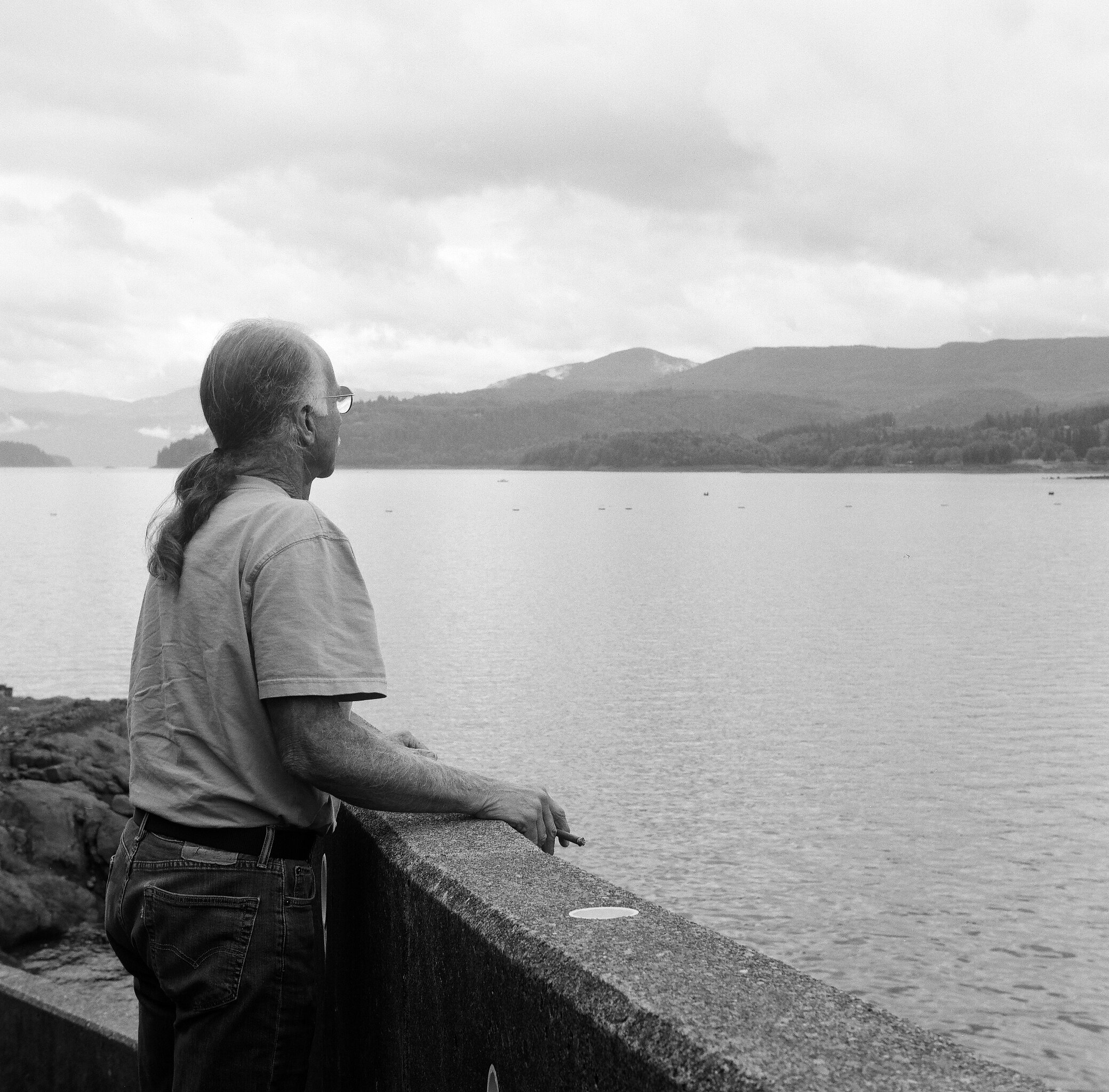 Dad, Mossyrock Dam, Riffe Lake, Washington