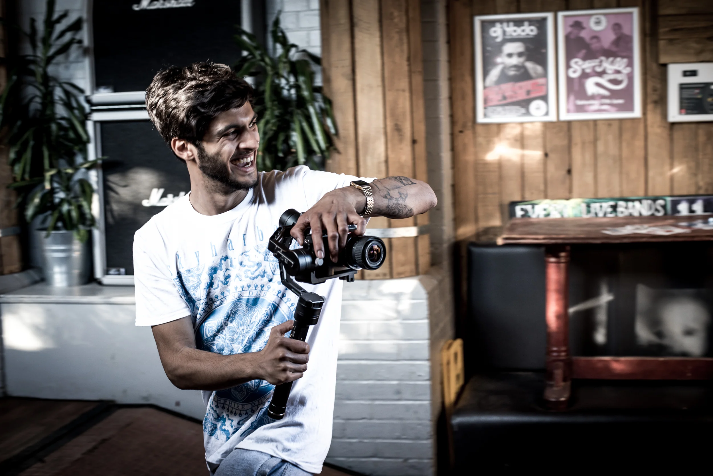 Filmmaker Josh Gurner in action