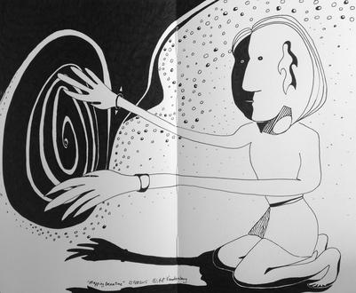 Mapping Dreamtime 2015 · pen & ink on paper · 8"x10" ·