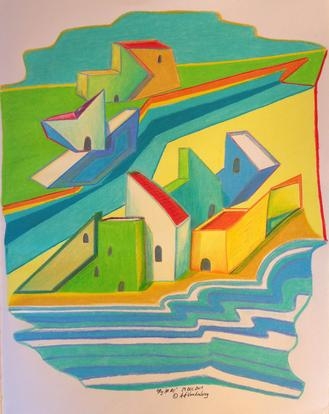 My Am Me 2014 · pen & ink, color pencil on paper · 14"x10.5"