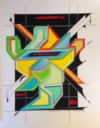 Deep Data Narrative201&nbsp;· pen &amp; ink,&nbsp;color pencil &nbsp;on paper&nbsp;·&nbsp;14"x10.5"r