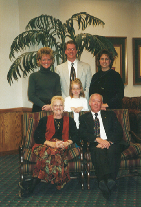  Terry and Valerie with their children after Terry received the Fuller Award in 2000. 