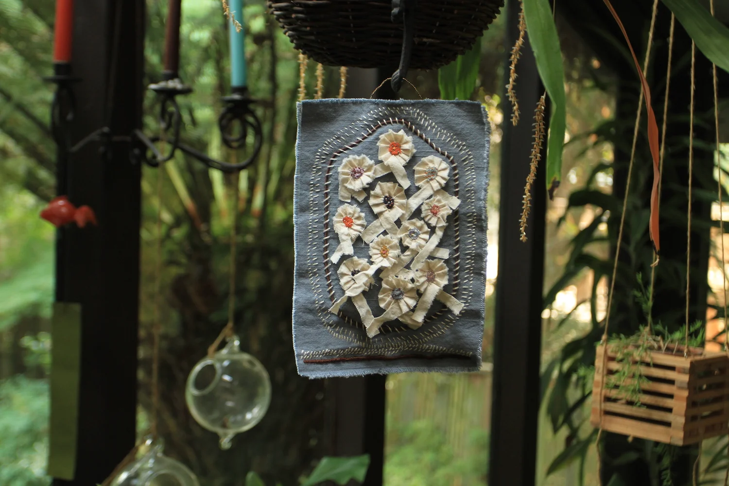 textile art wall hanging