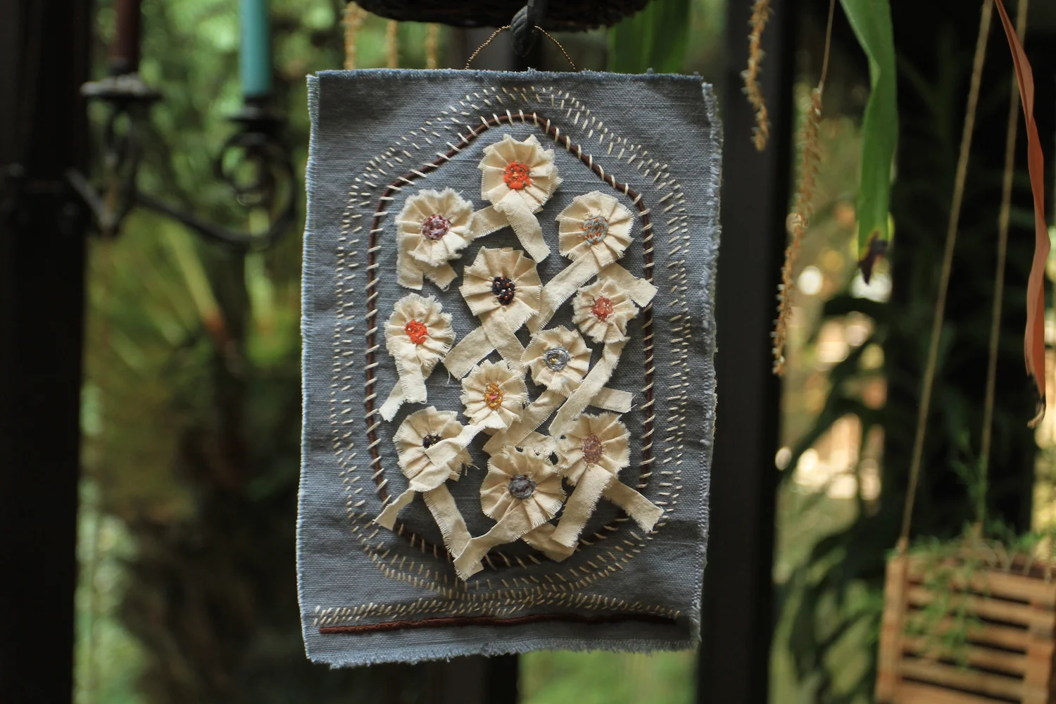 textile art wall hanging