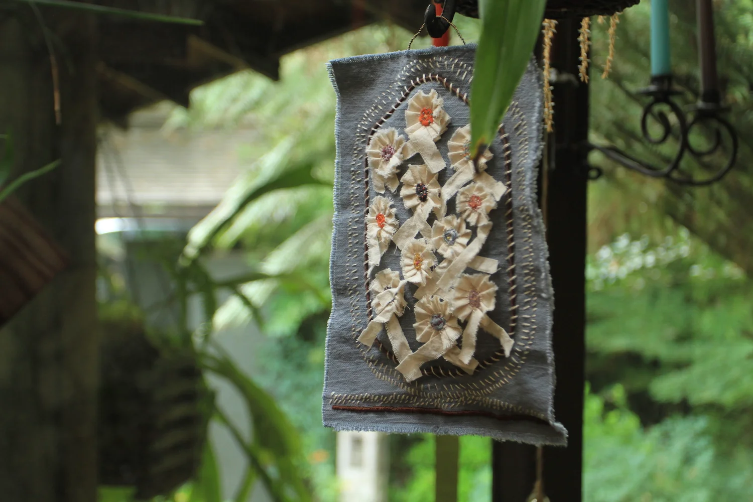 textile art wall hanging