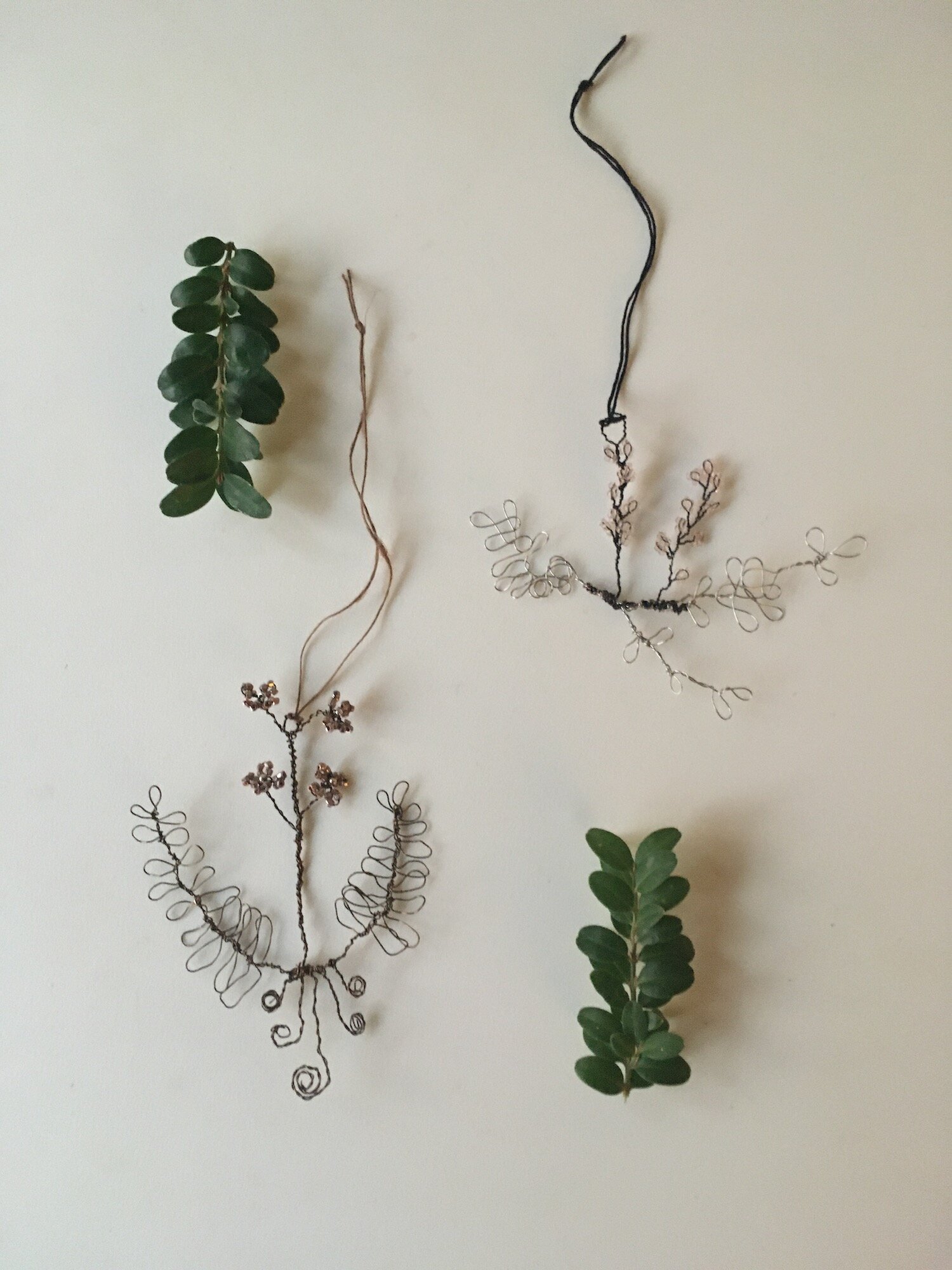 floral ornament/wall hanging no.1 and 2