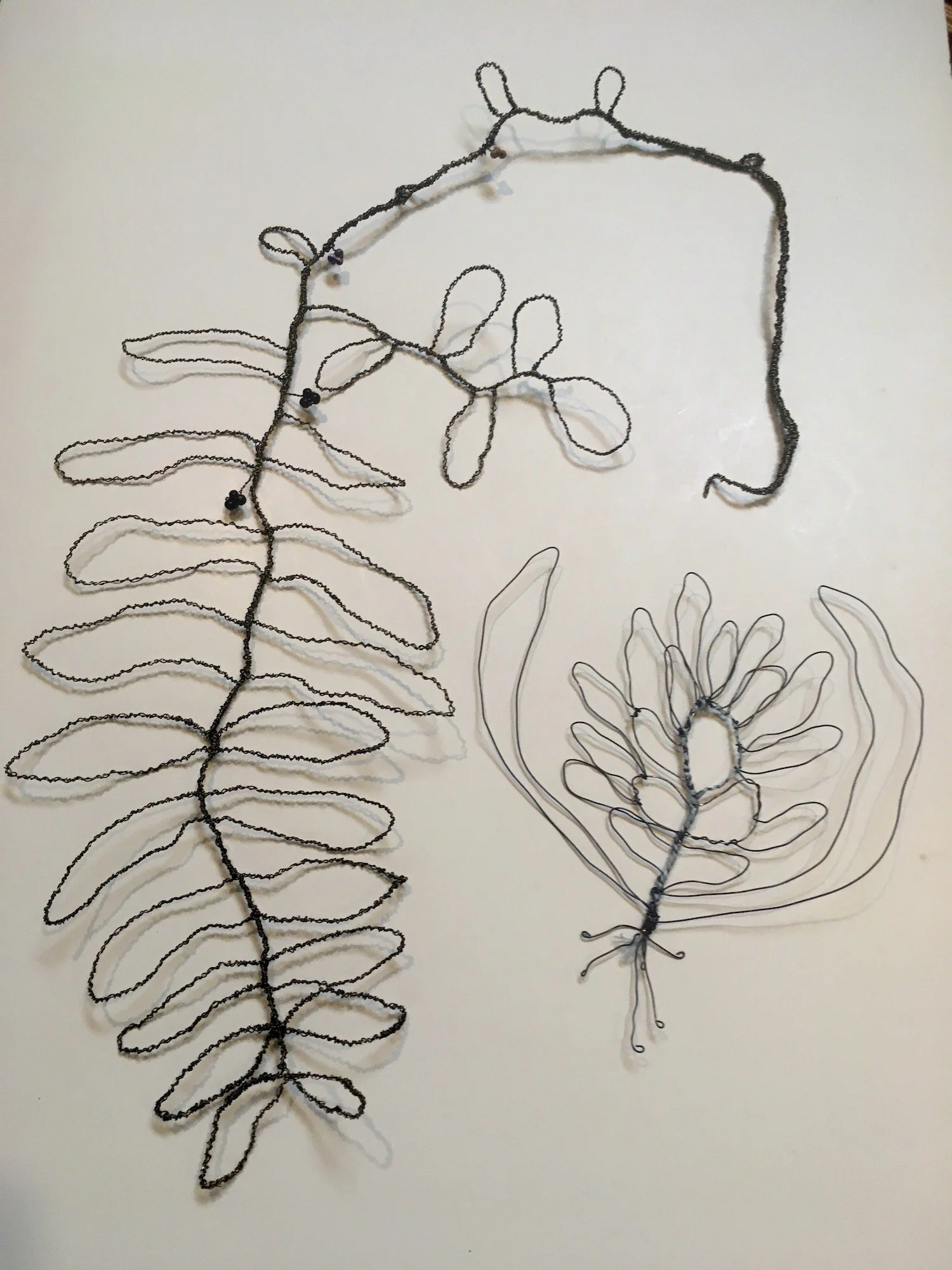 black wire, blue flower with leaves no.2.JPG