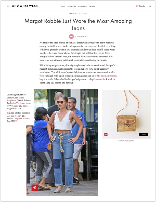 Who What Wear , May 19, 2017 Margot Robbie Just Wore the Most Amazing Jeans