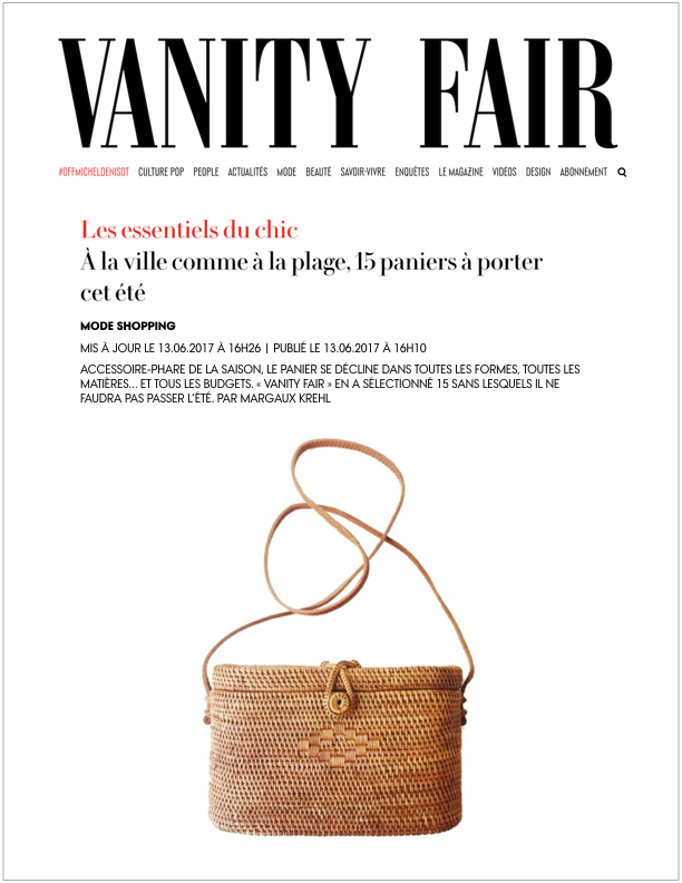 Vanity Fair France , June 13, 2017 15 paniers à porter cet été