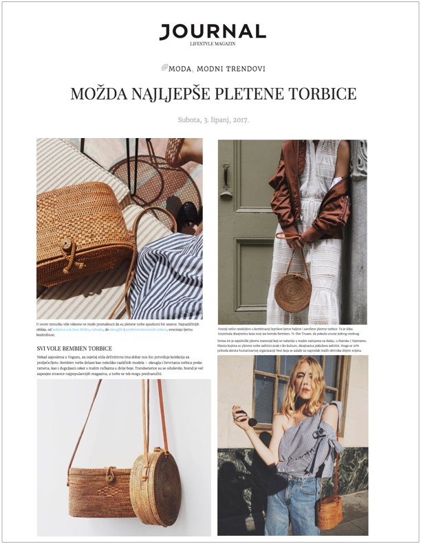 Journal , June 3, 2017 Svi Vole Bembien Torbice