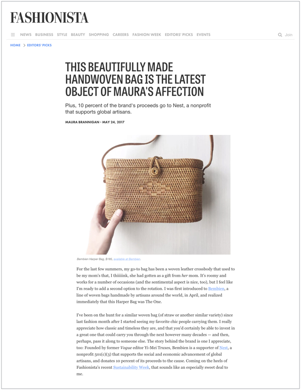 Fashionista , May 24, 2017 The Latest Object of Maura's Affection