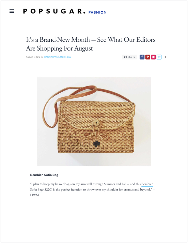 Popsugar , August 1, 2017 See What Our Editors Are Shopping For August