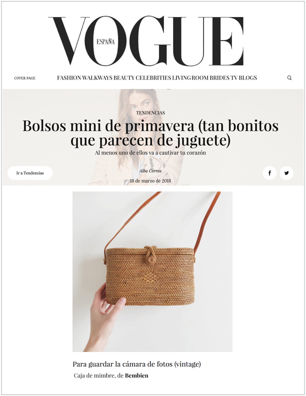 Vogue Spain, March 18, 2018 Bolsos Mini de Primavera