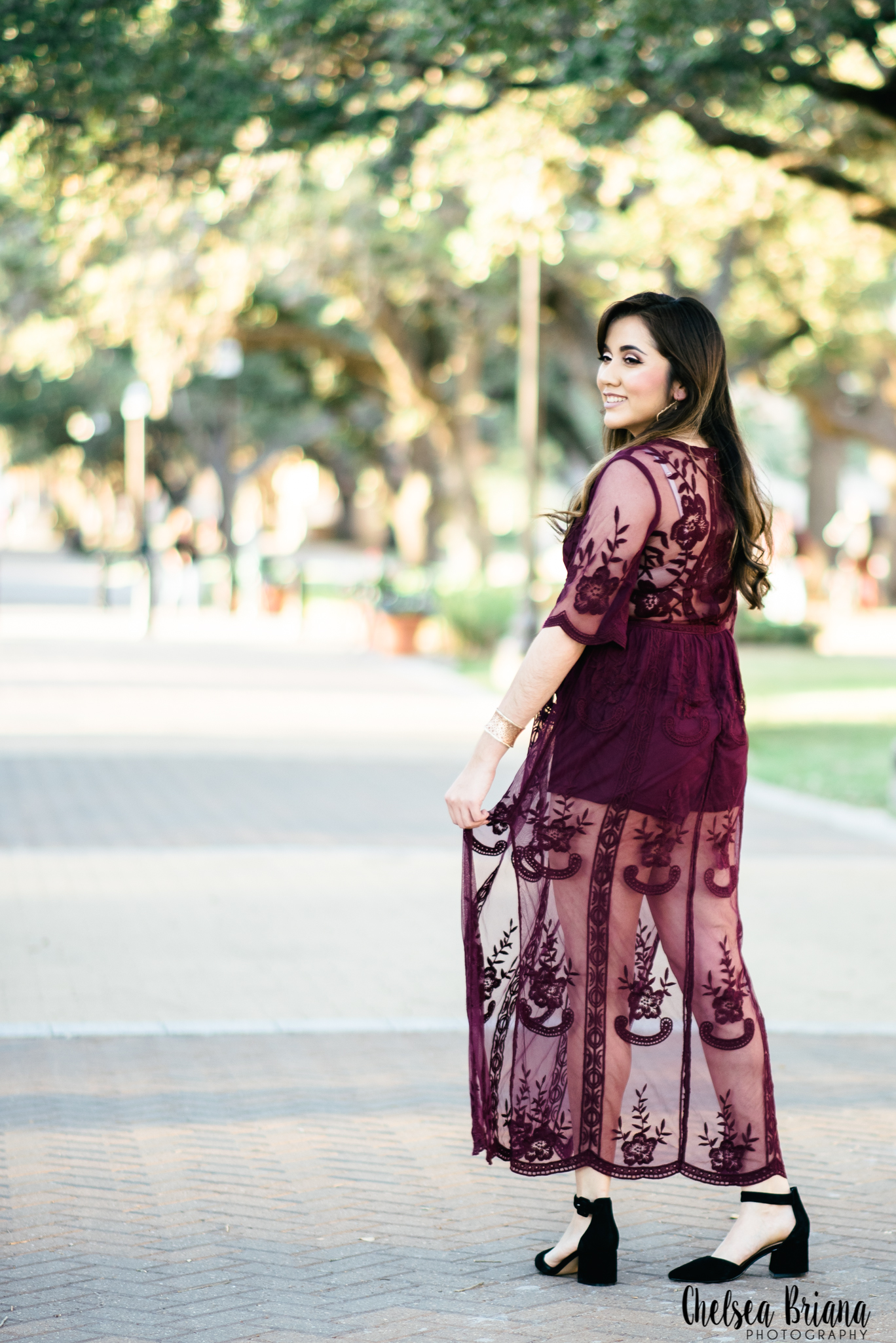 lace maroon dress