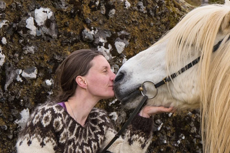 Happy tourist in Iceland