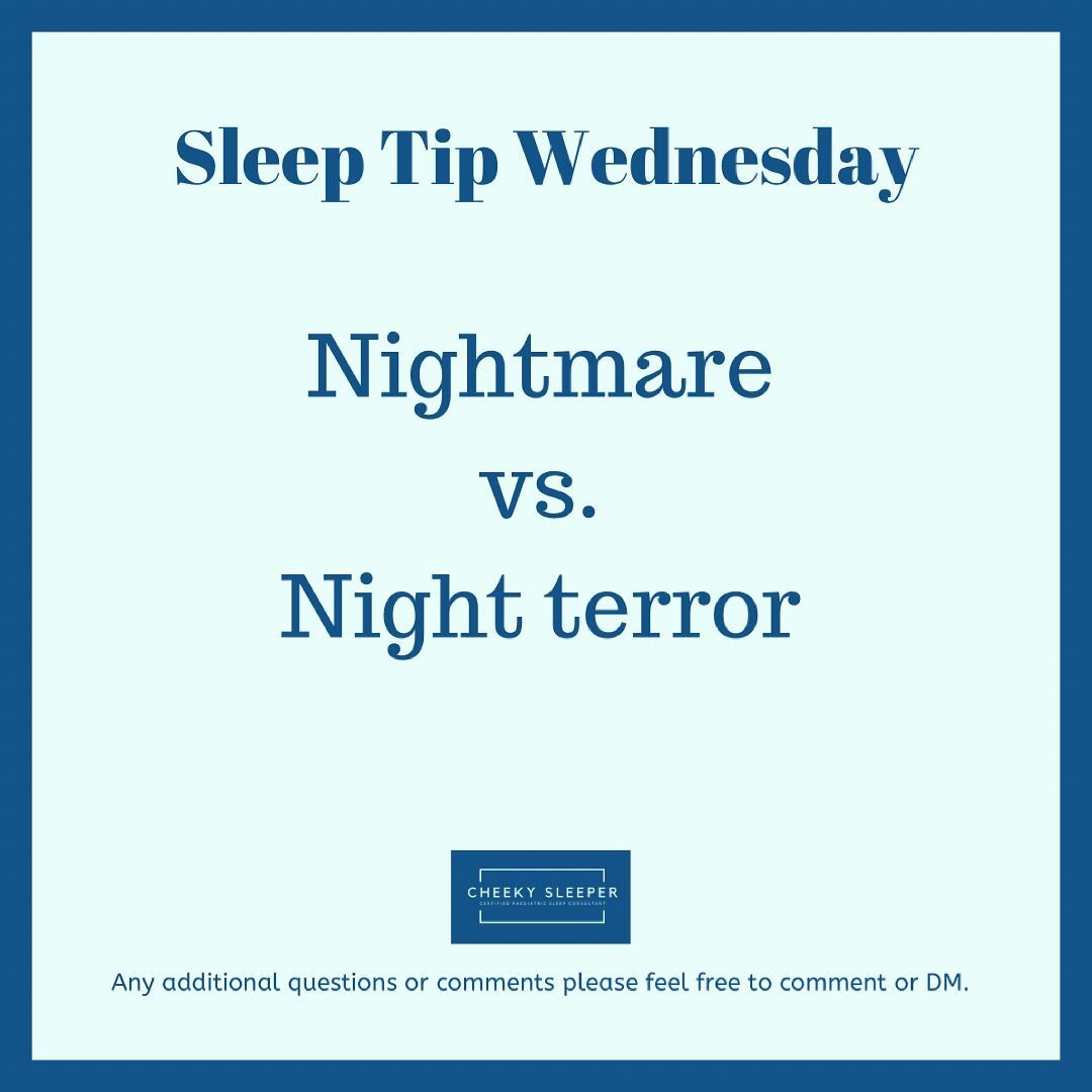 Wednesday Sleep tip - Nightmare vs. Night Terror 

Please like save this one- you will thank me when you run into this with your littles.

I can still remember the first night my daughter, age 3, had a night terror. I had no idea what was happening o