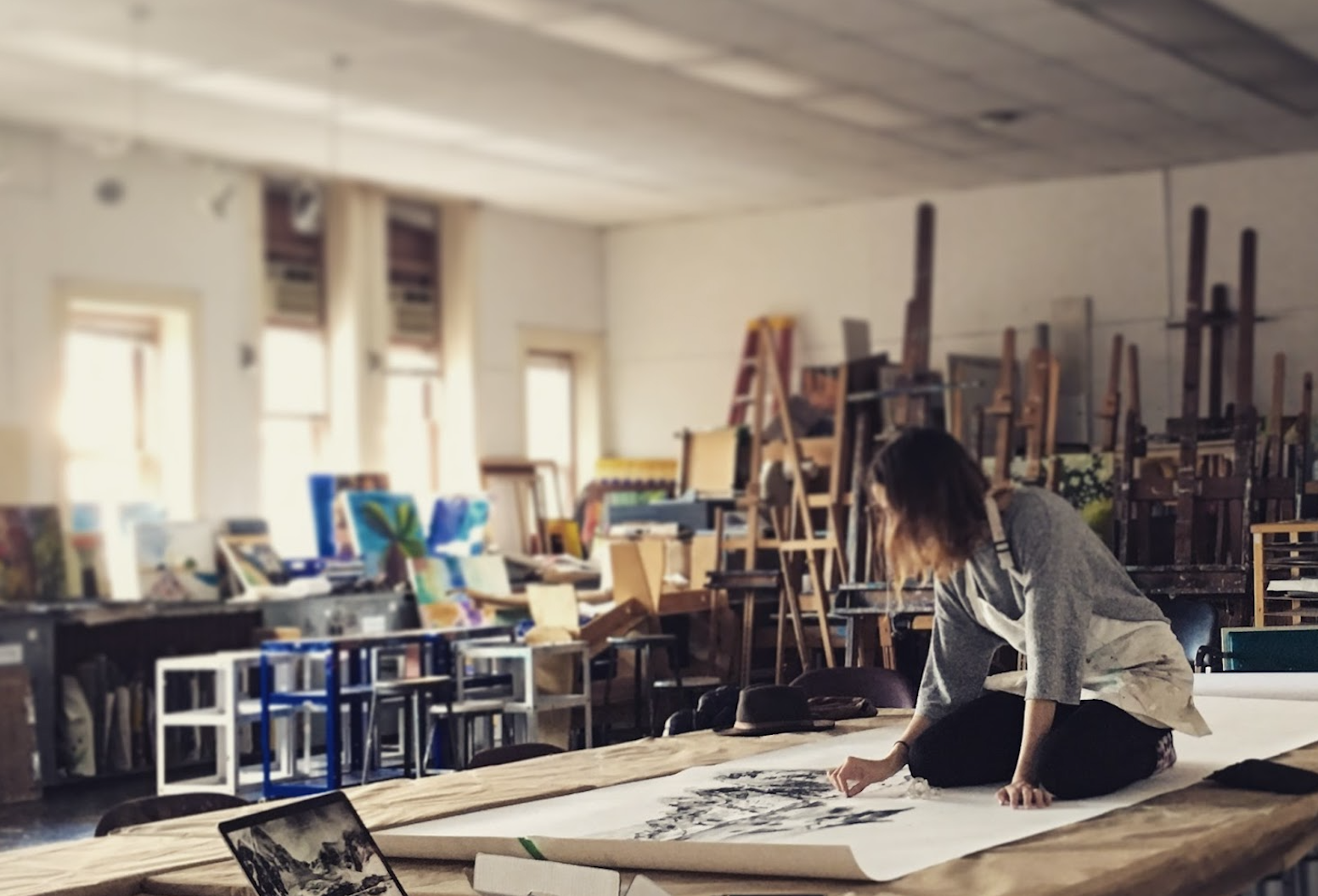 My favorite hours at the painting studio