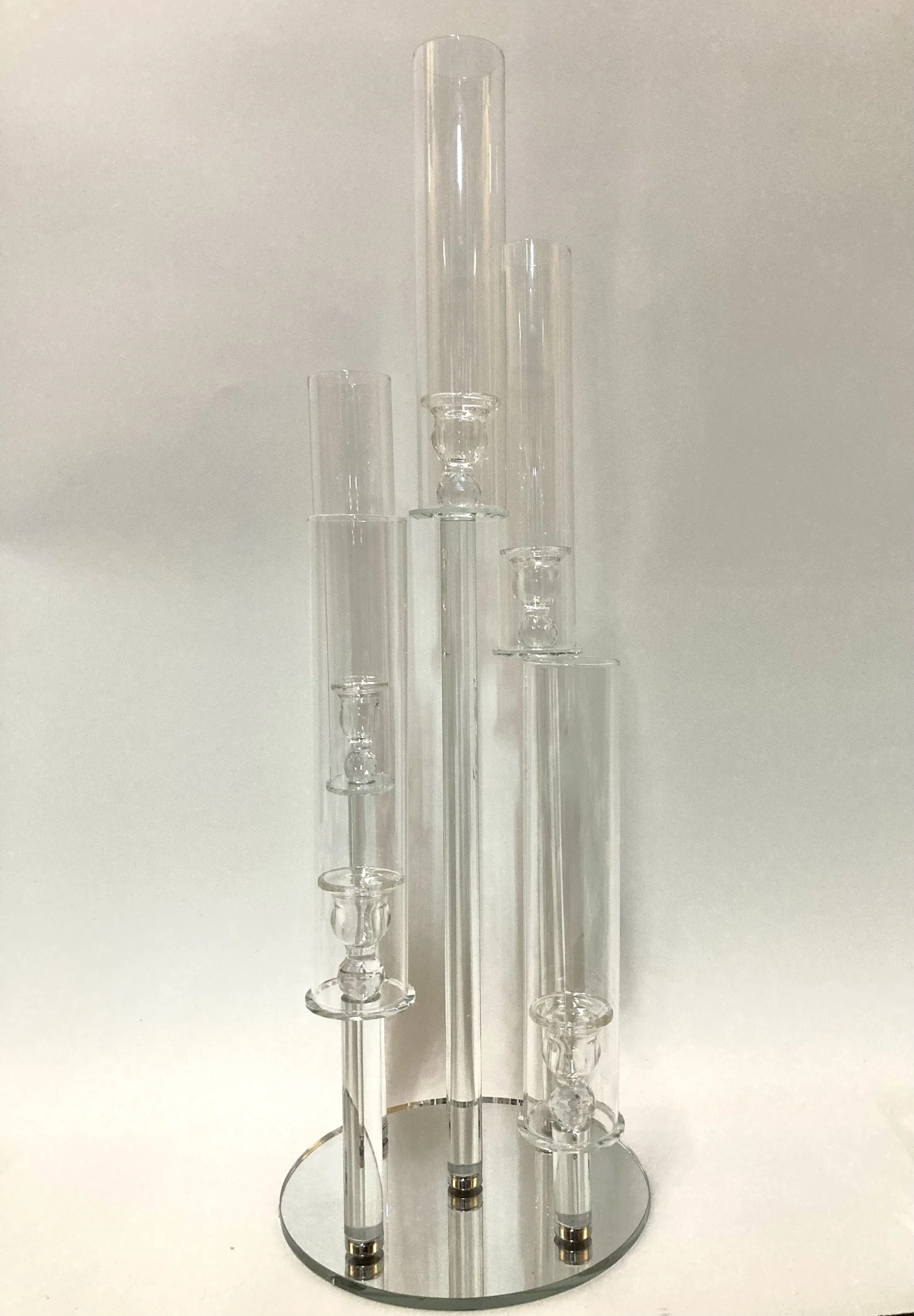 Clear Crystal 5 arm candelabra