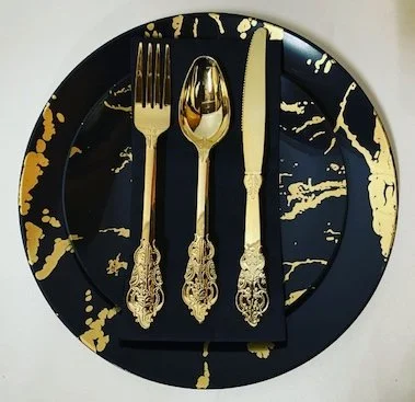 Black and Gold Marble Set