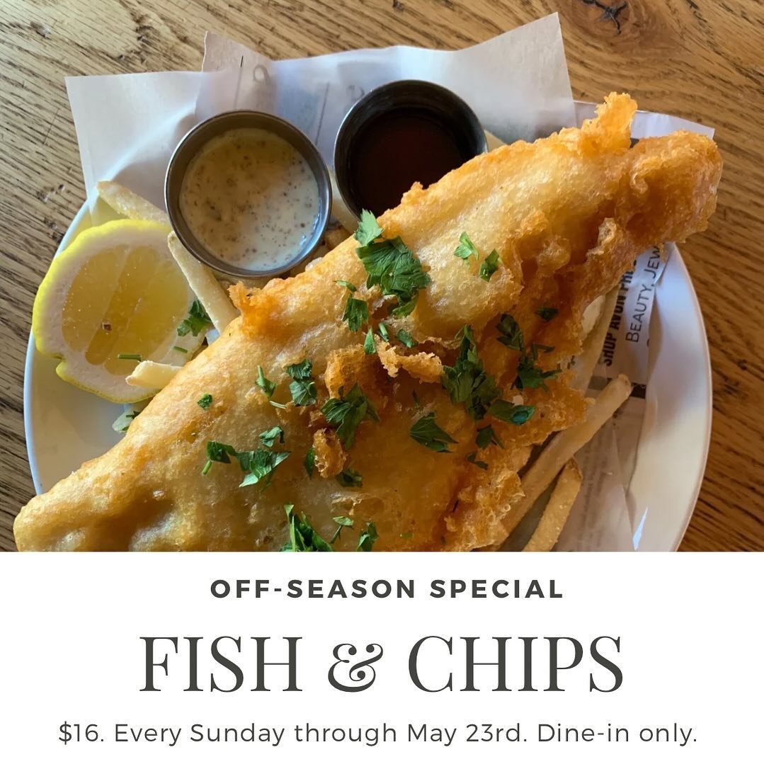Where are our Fish &lsquo;n Chips lovers? 🙋🏽 🙋&zwj;♀️🙋🏾&zwj;♂️ Pro tip: sweeten the deal and come early. We open at 3:30 and happy hour runs until 5:30. Happy hour is $2 off all beer, wine, &amp; cocktails. YOU WIN! 🐟 🍟 🍺 🍷 🍹 #fishnchips #o