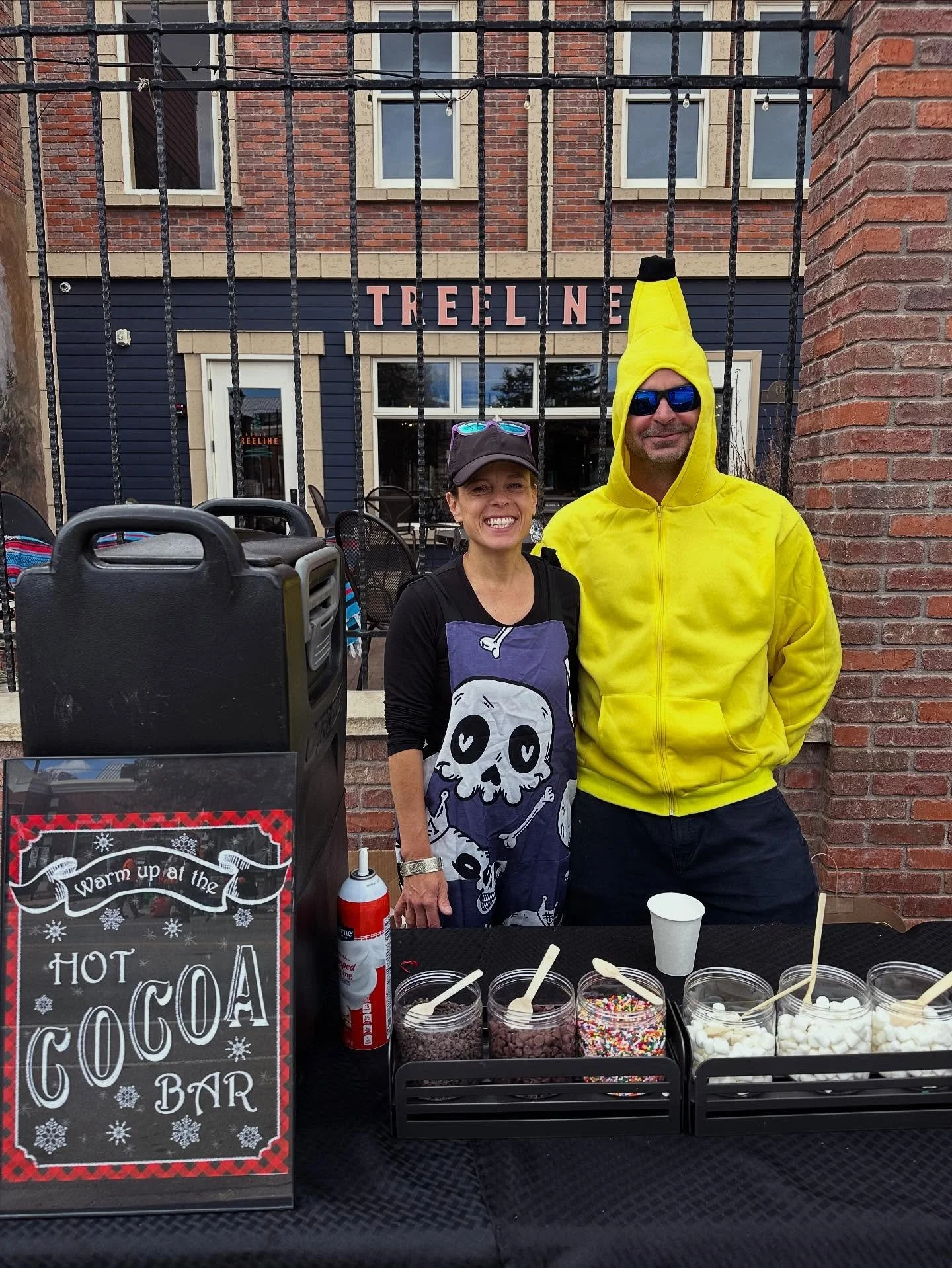It&rsquo;s Trick-or-Treat Street in Leadville today! Come on down and see us and get your hot cocoa with all the toppings. #trickortreatstreet2025 💀👻🎃#treelinekitchenleadville #leadville #leadvillecolorado