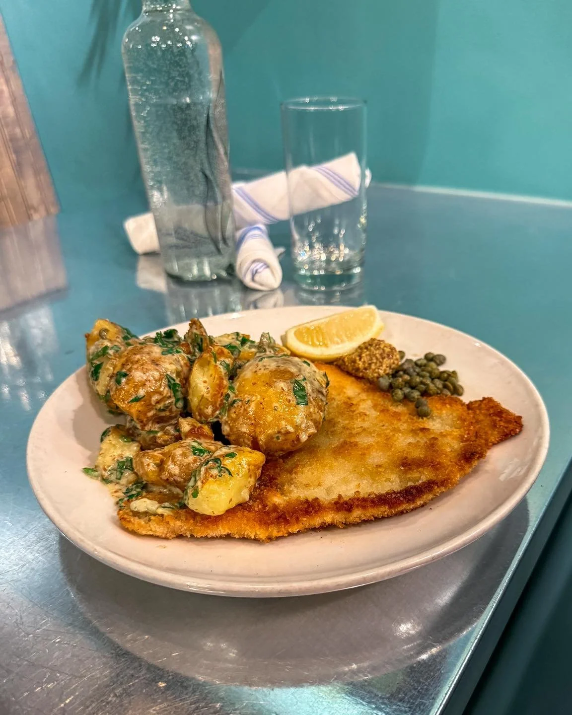 Tonight&rsquo;s special is here and it&rsquo;s a good one! Pork Schnitzel that&rsquo;s perfectly crisp with a warm German potato salad that&rsquo;s loaded with fresh herbs. It&rsquo;s the kind of dinner that hits the spot after a long day. Come in an