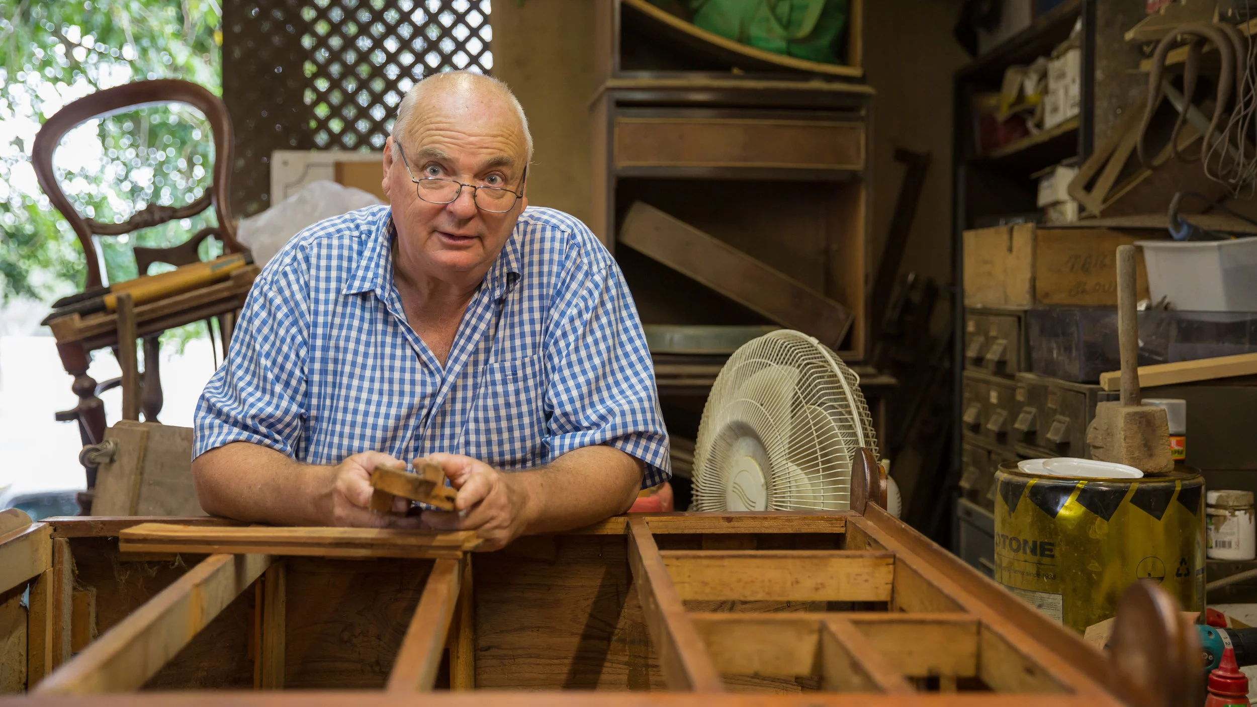 &nbsp; &nbsp; &nbsp; &nbsp; &nbsp; Anton Lees - Previous owner of Dural Antiques. Now Semi-Retired, Anton works part time alongside Travis at Undercover Upholstery