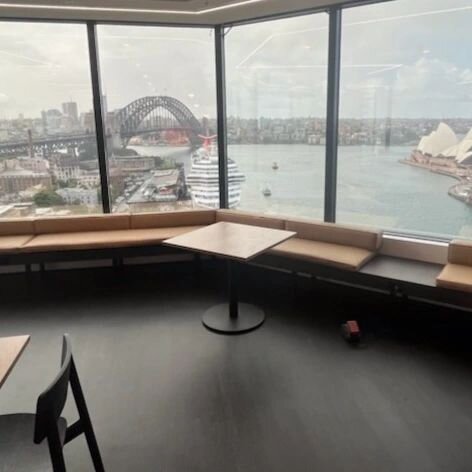 All this rain can't spoil that view. Custom seating in the city for glenmar custom joinery.
#undercoverupholstery #glenmarcustomjoinery 
#commercialupholstery 
#sydney 
#darlingharbour