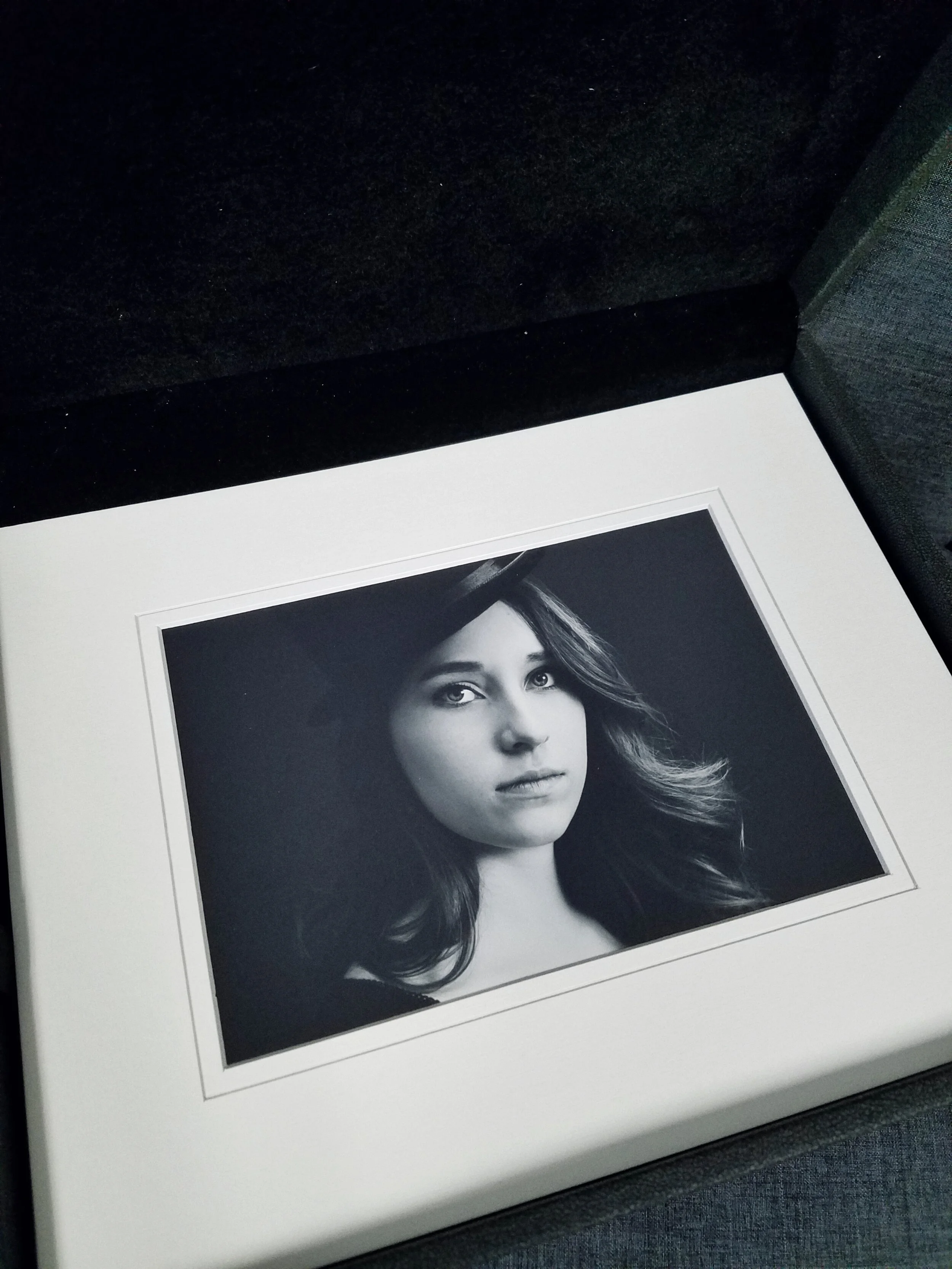 black and white printed portraits from photoshoot new braunfels photographer