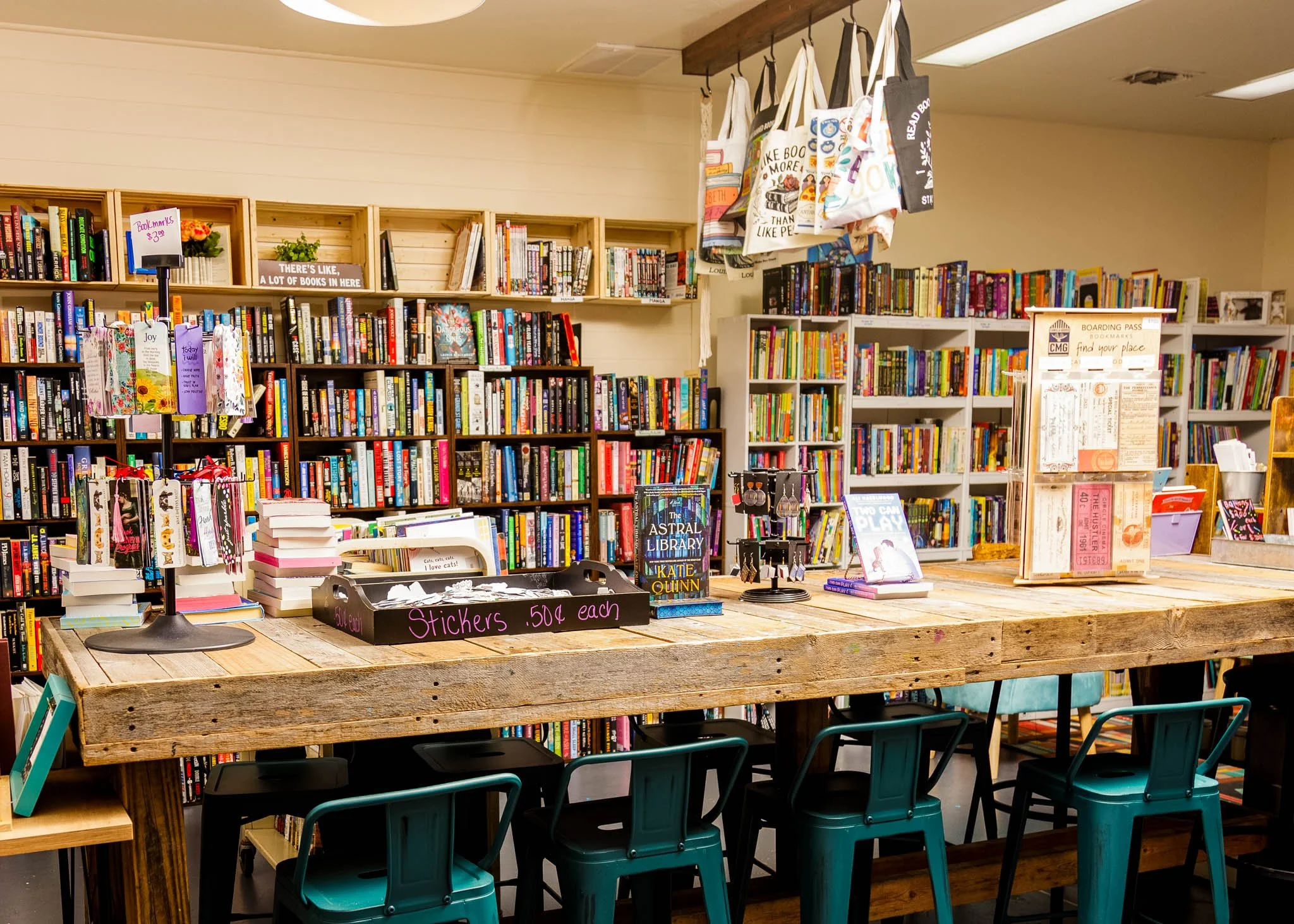 Interior photo of  The Book Haus in New Braunfels Texas / Photo by Erin Valkner Photography of New Braunfels, Texas. See more at www.erinvalknerphotography.com/blog