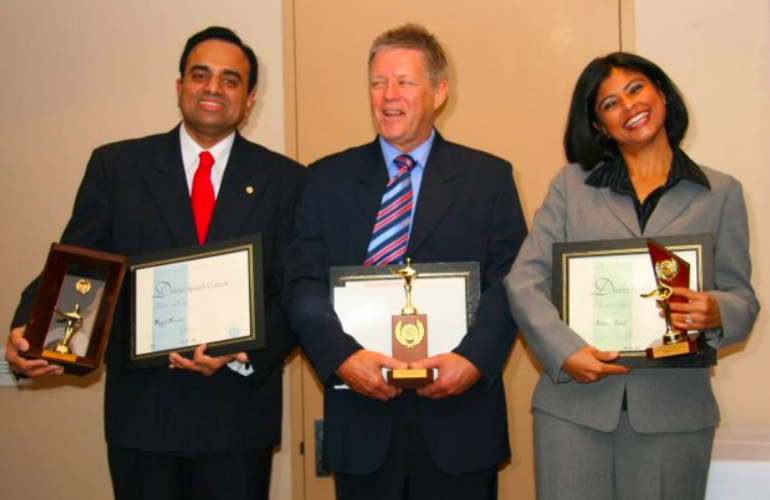L-R: Royston Fernandes, Bill Stuth, Juliana Jamal